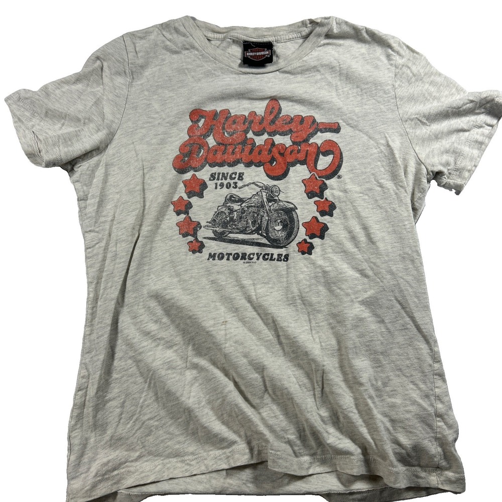 Harley Davidson 1903 Women's Slim Fit T-Shirt Small White Made In Mexico